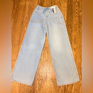 NWT No Boundaries Pull-On Wide Leg Jeans - Super Light Wash - XXS (00)